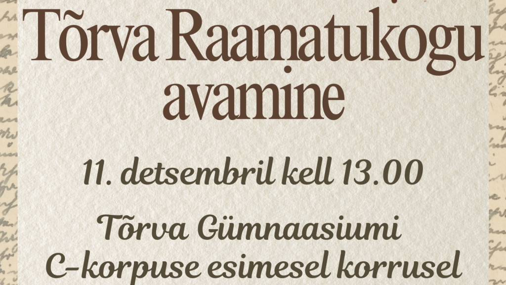 Tõrva Raamatukogu avamine