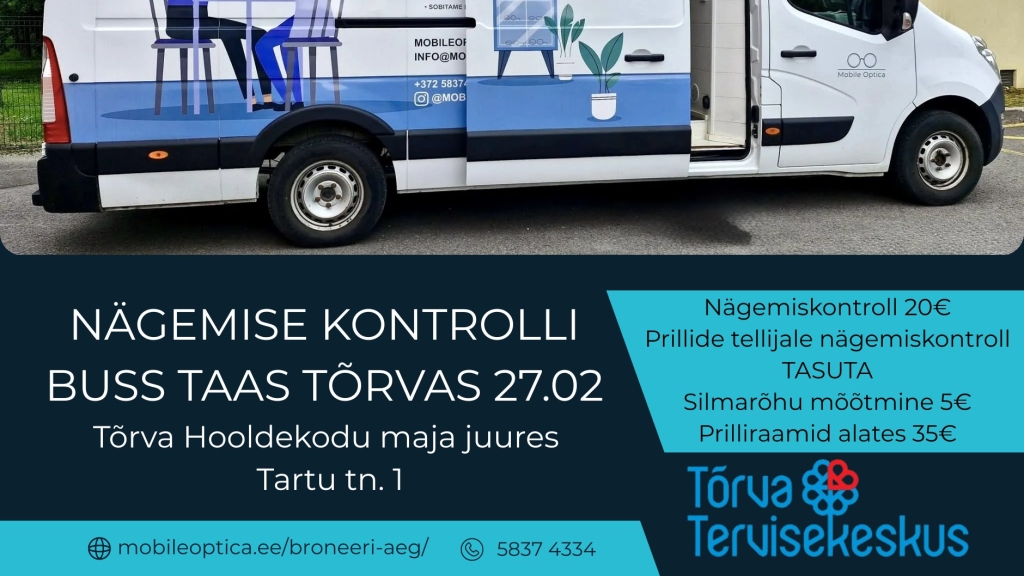 Nägemise kontrolli buss Tõrvas