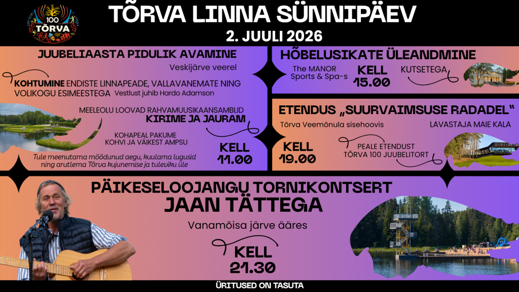 Tõrva linna sünnipäeva plakat