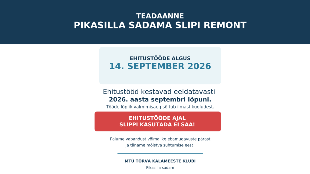 Pikasilla sadama slipi remont