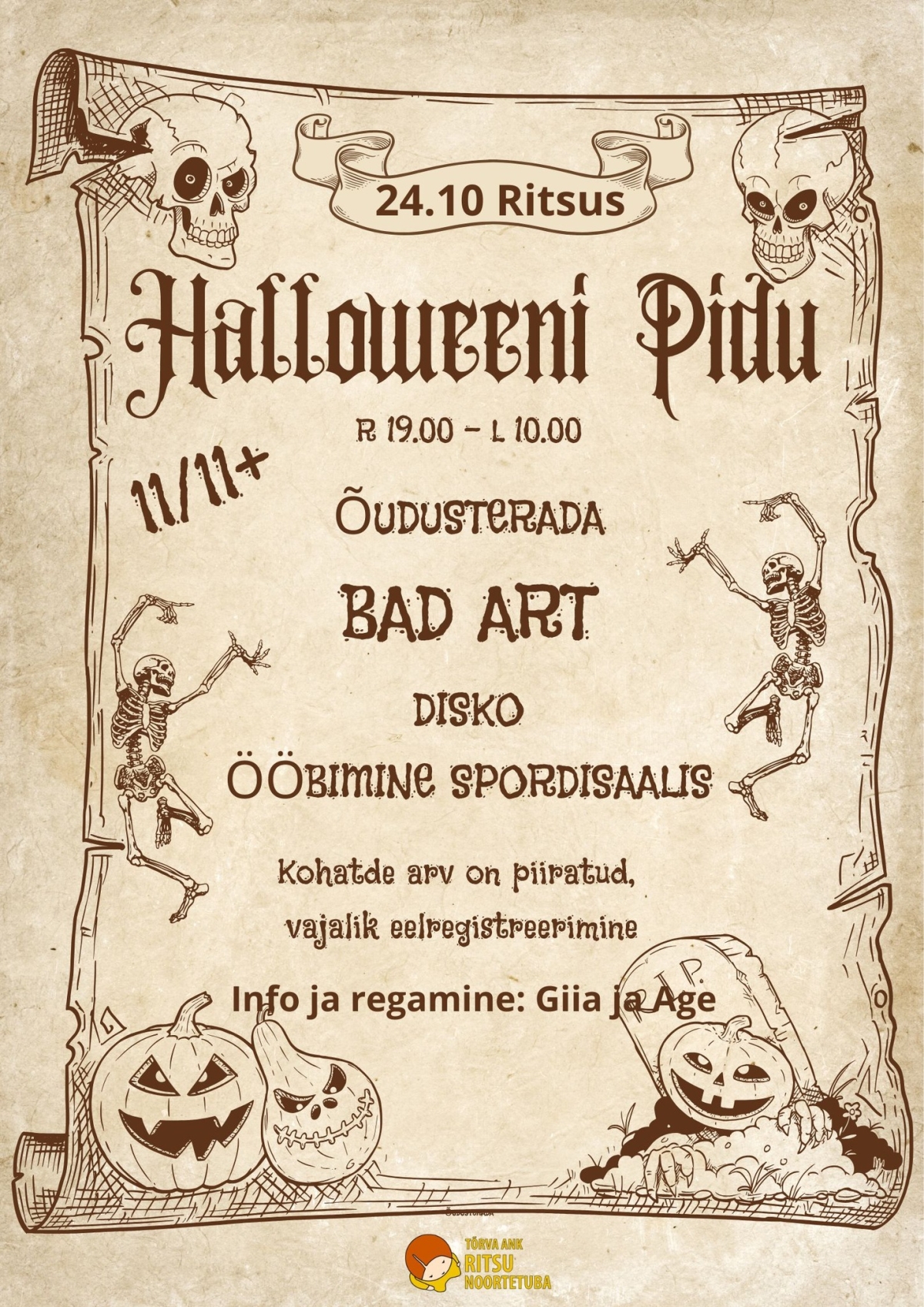 Halloweeni pidu noortele