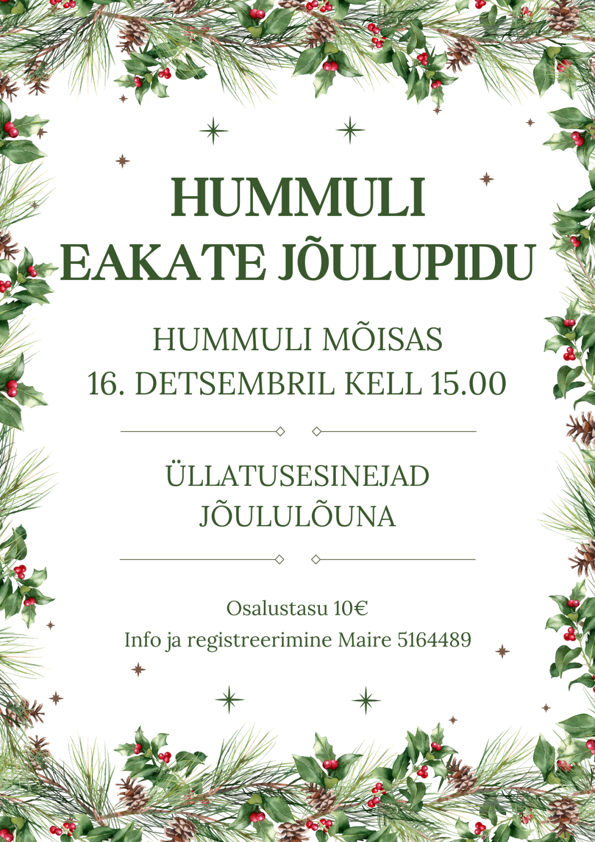 Hummuli eakate jõulupidu