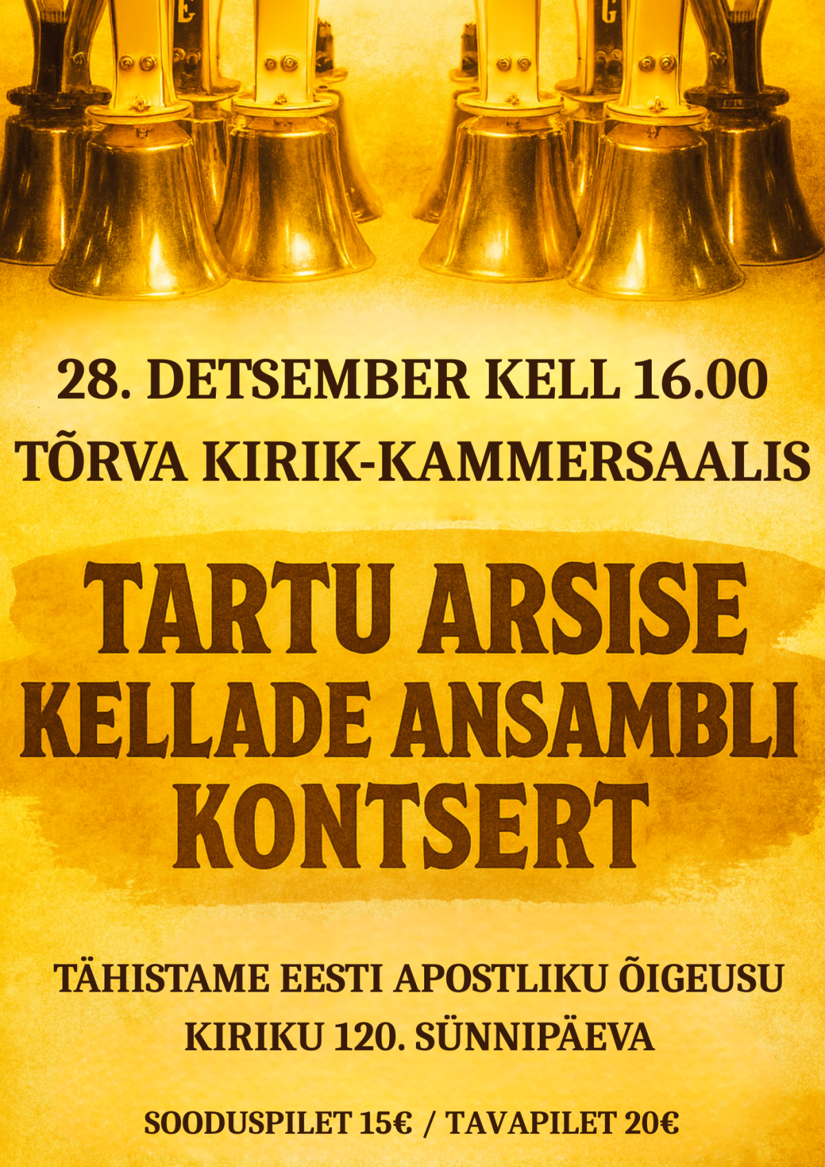 Kirik 120 ja kontsert Tartu Arsise kellade ansambel