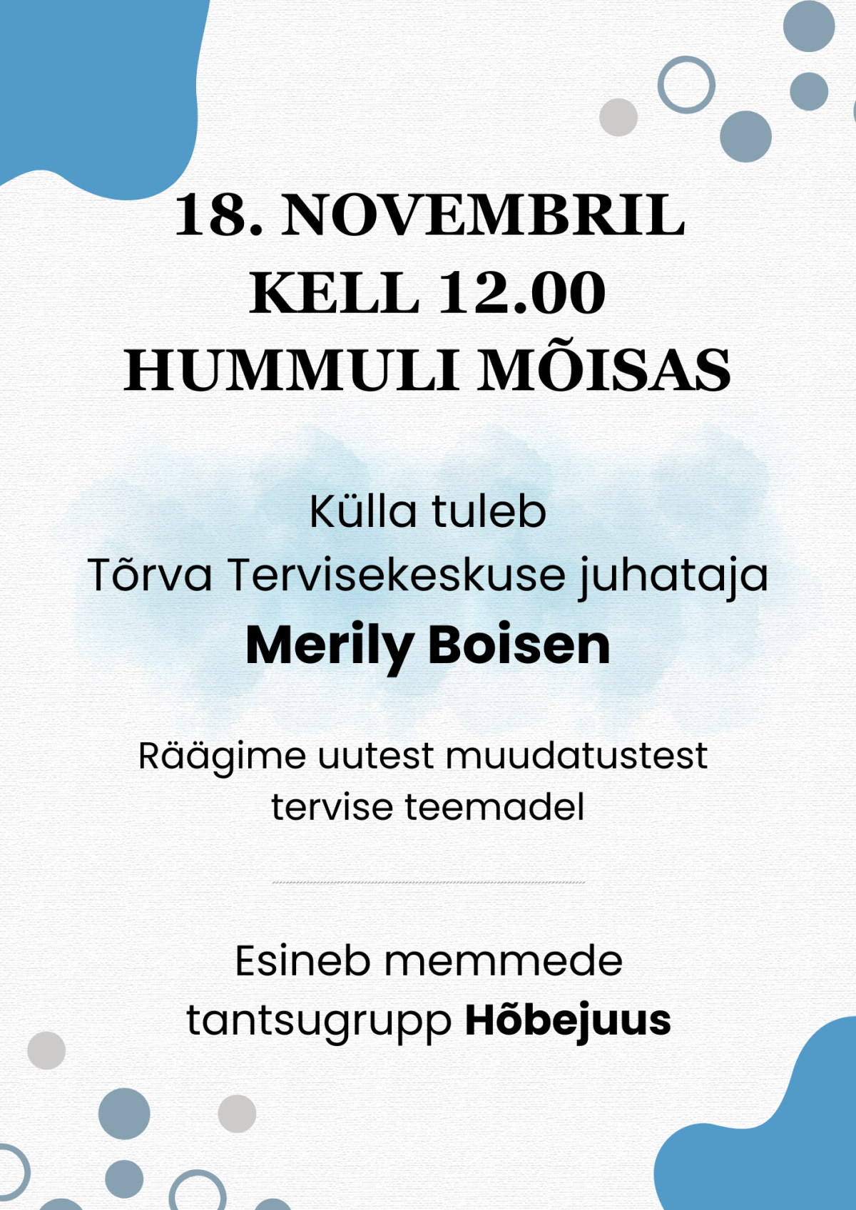 Kohtumine Merily Boiseniga