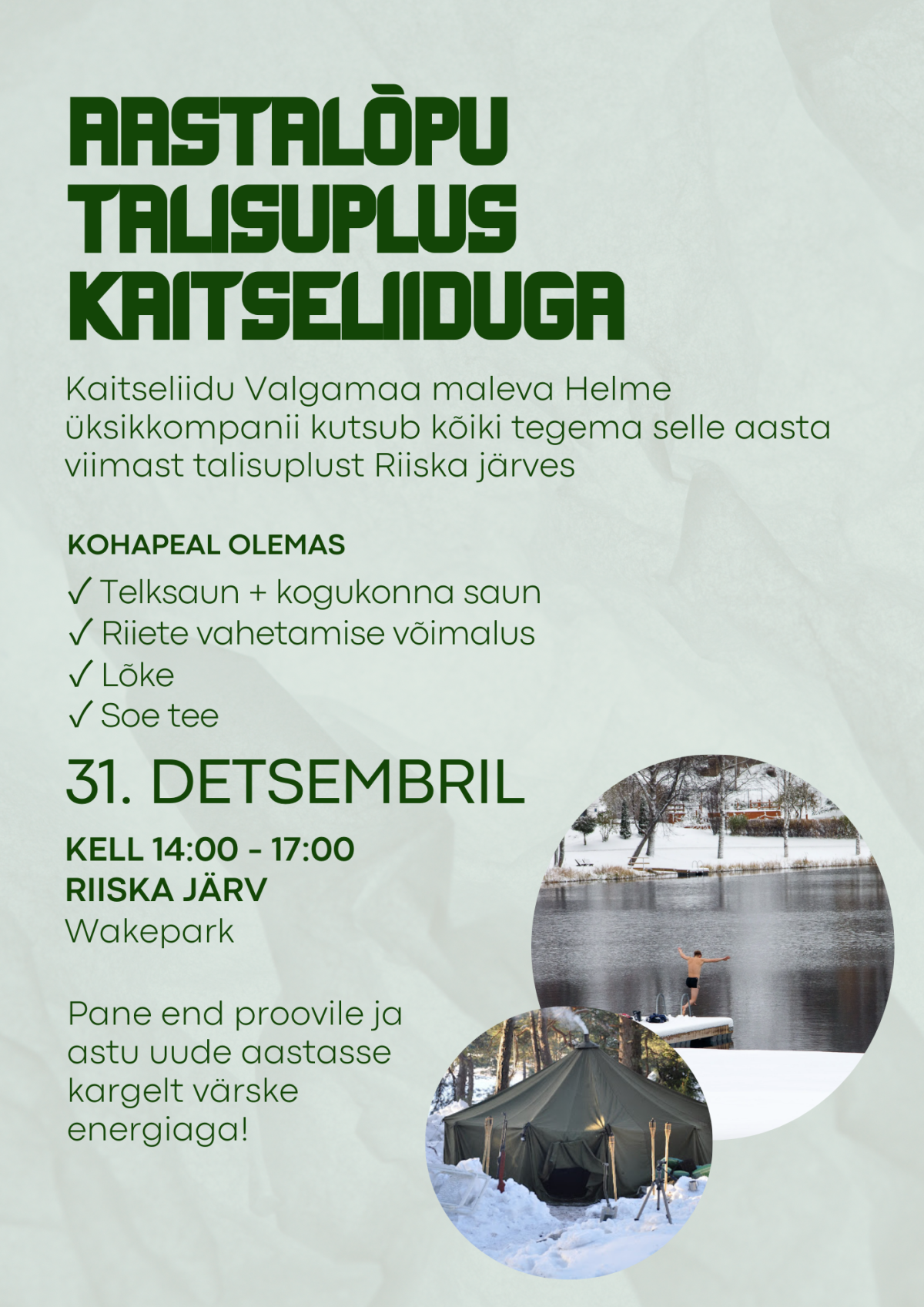 Aastalõpu karastus kaitseliiduga