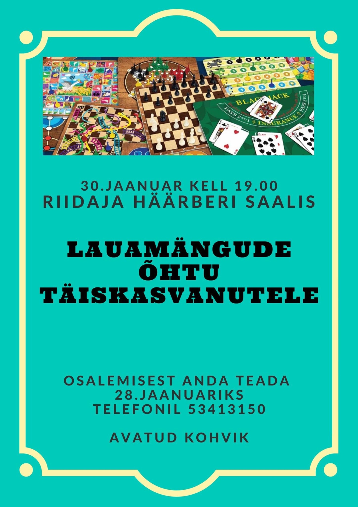 Riidaja lauamänguõhtu 30.01