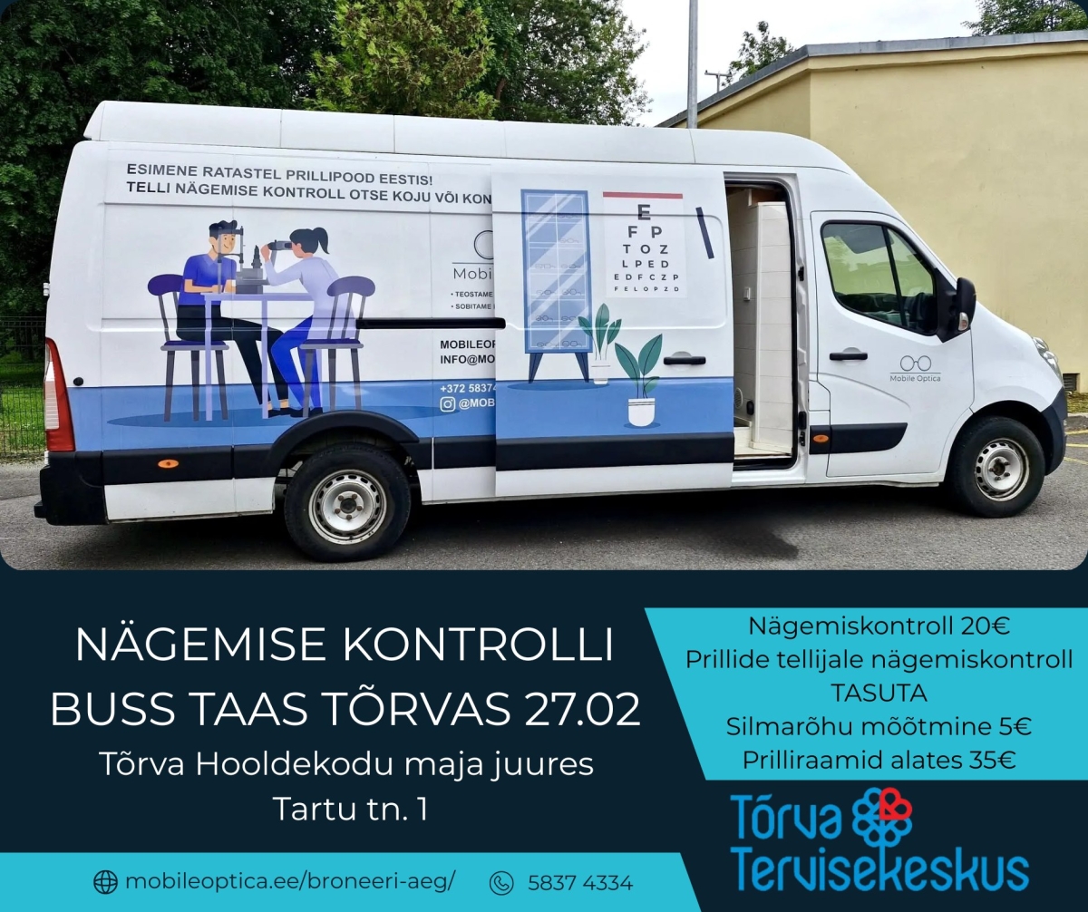 Nägemise kontrolli buss Tõrvas
