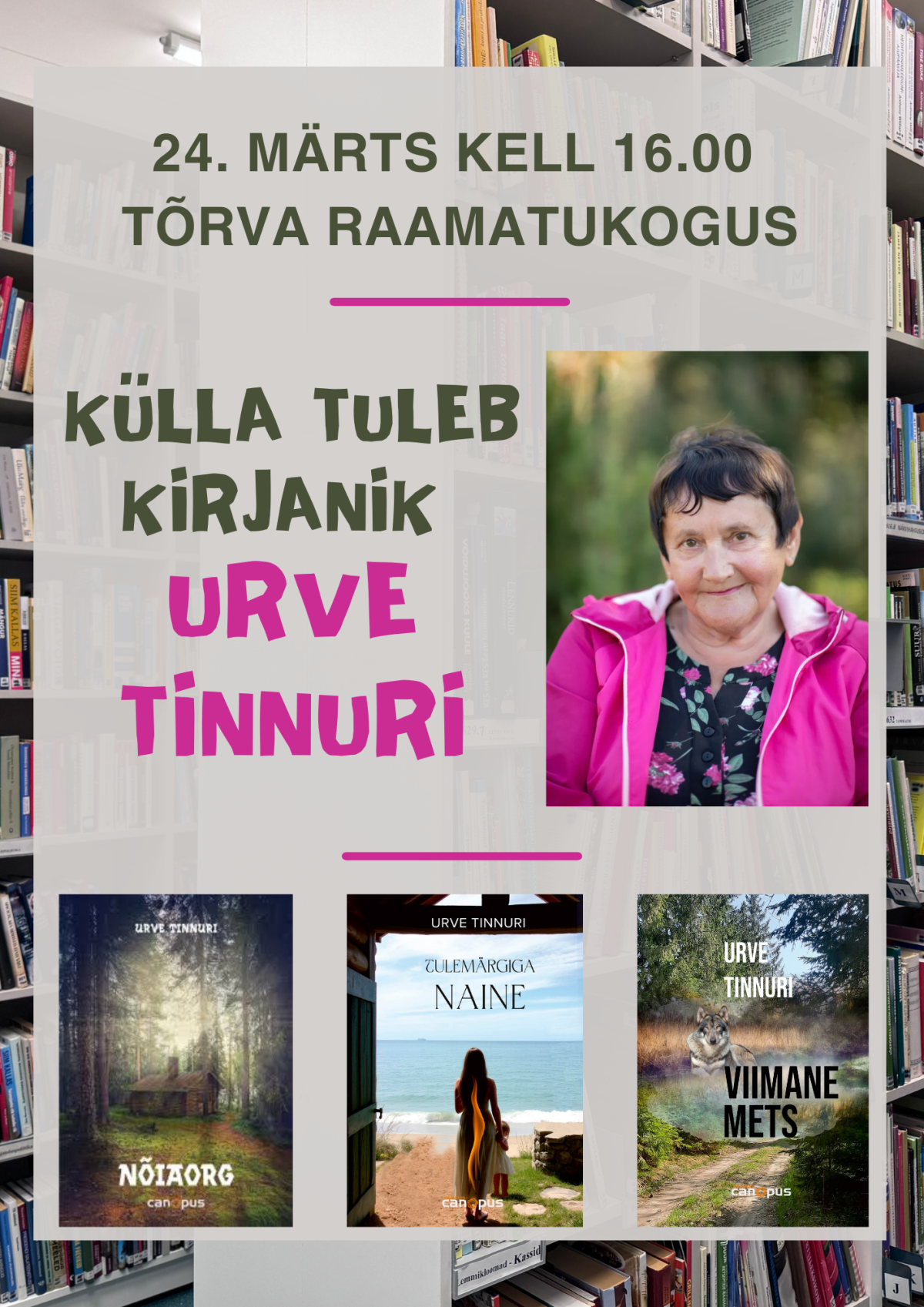 _Urve Tinnuri Tõrva Raamatukogus
