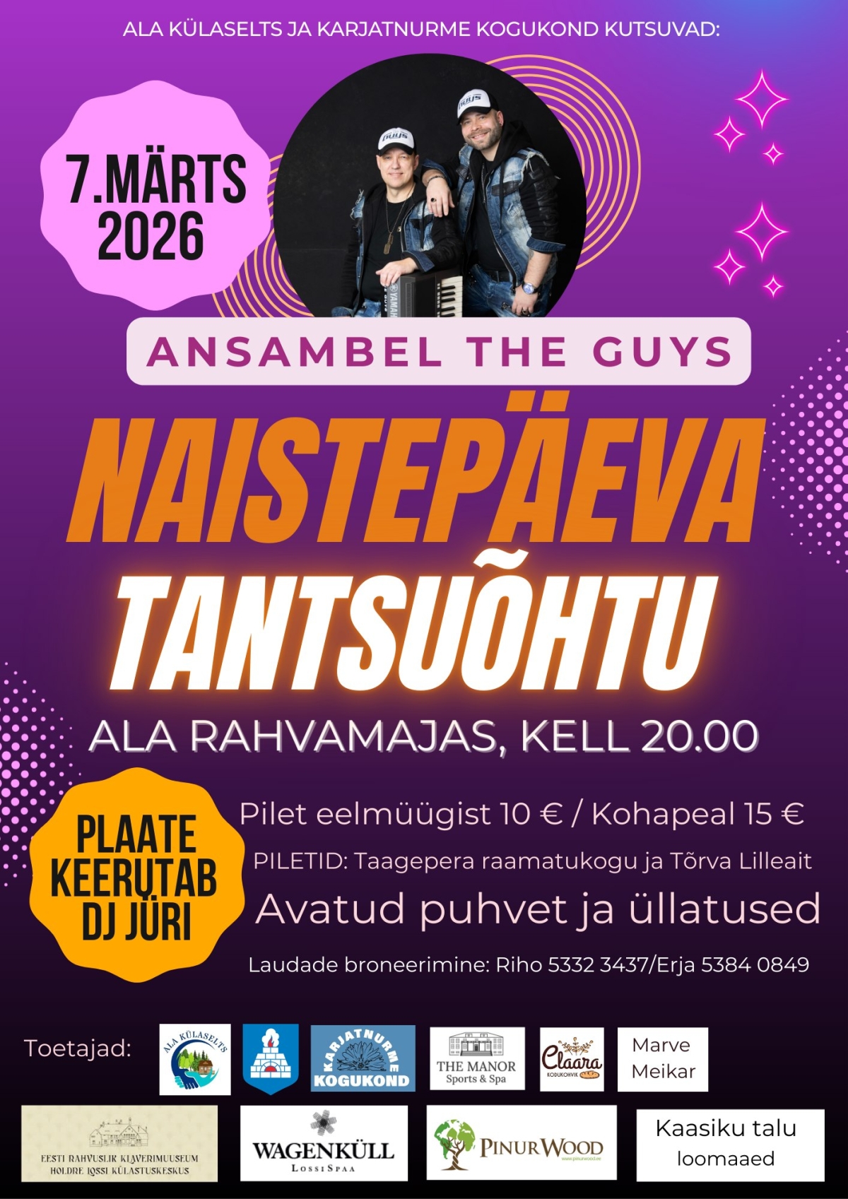 naistepäeva tantsuõhtu Alal