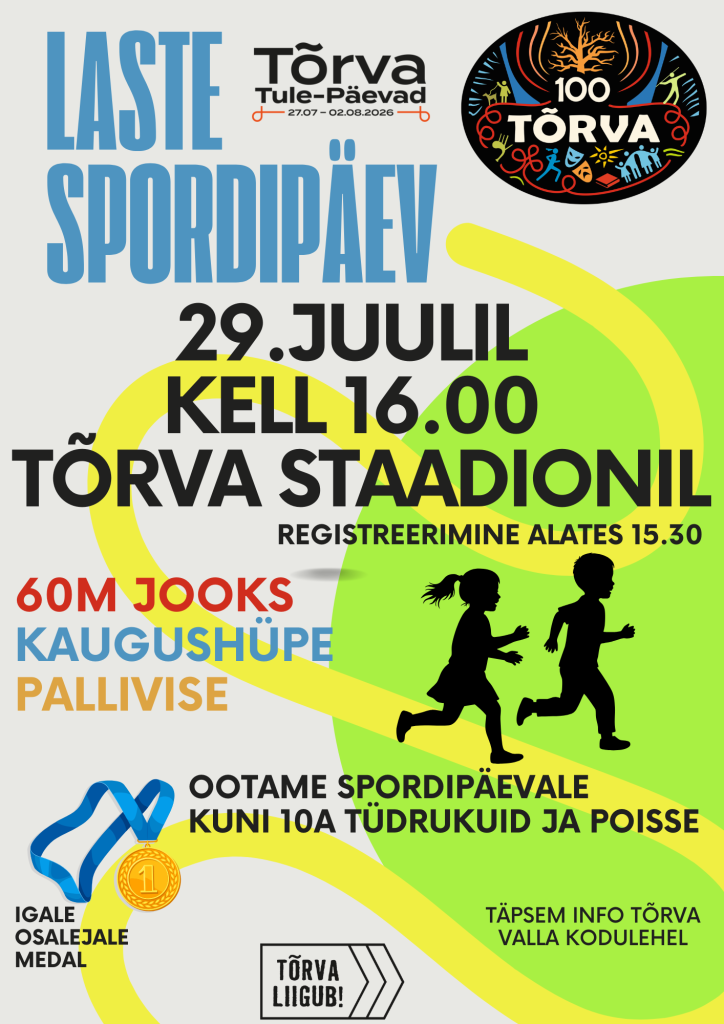 laste spordipäeva plakat