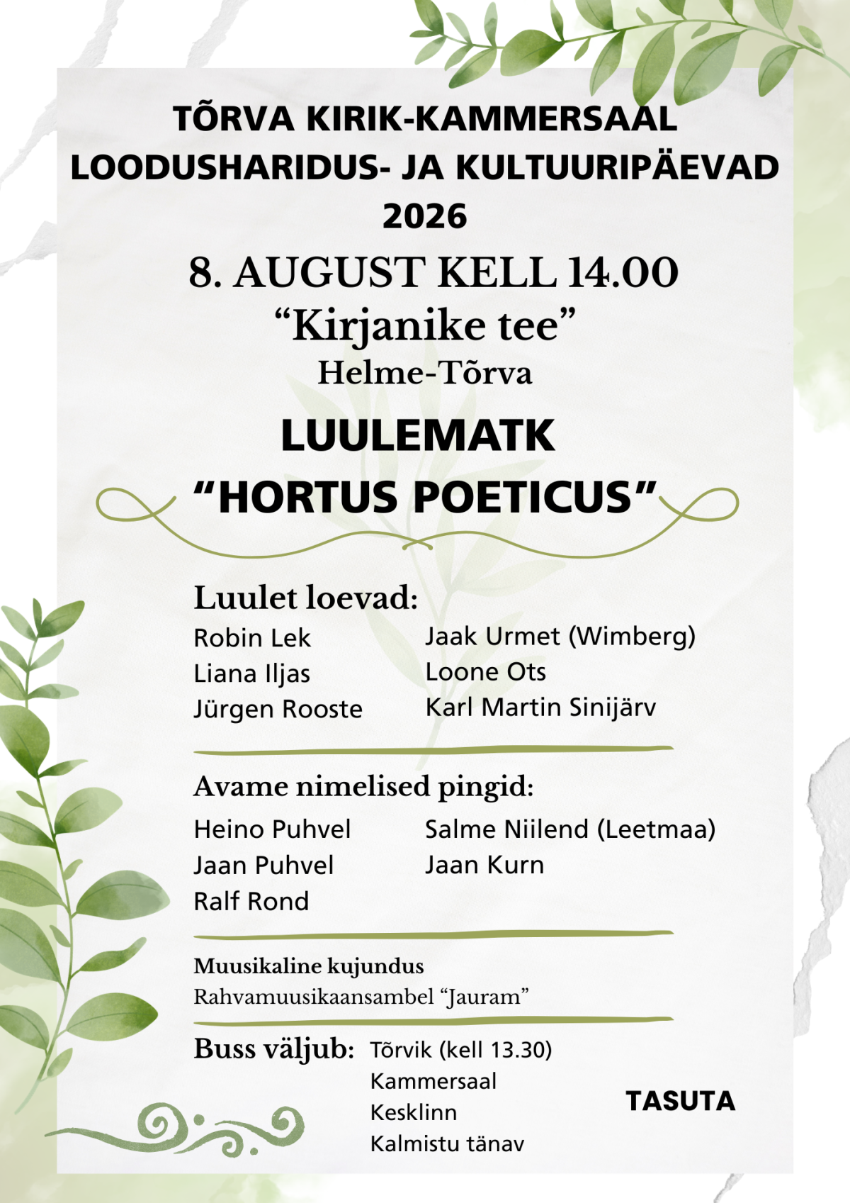 Luulematk "Hortus Poeticus"