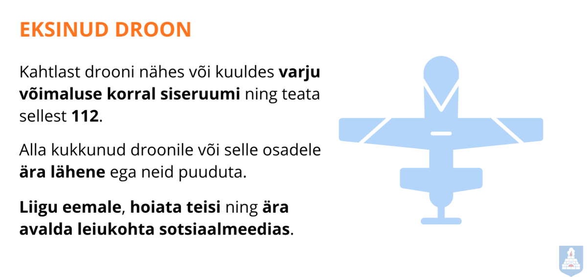 Eksinud drooni käitumisjuhis
