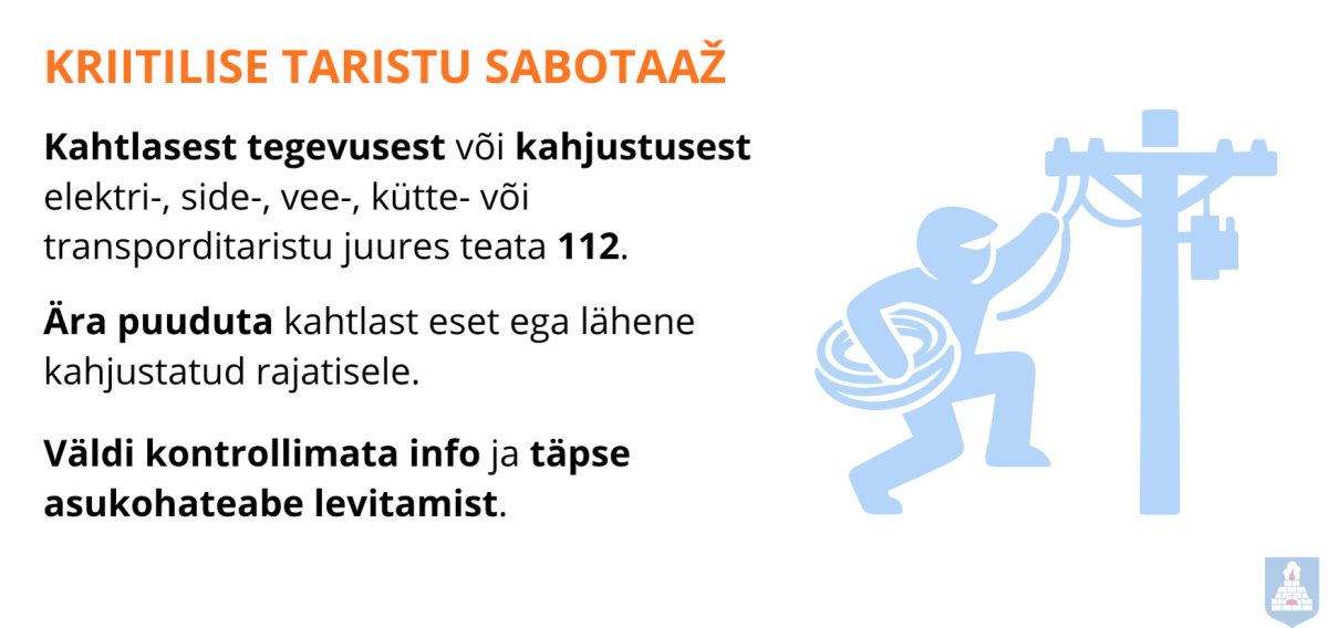 Kriitilise taristu sabotaaži käitumisjuhis
