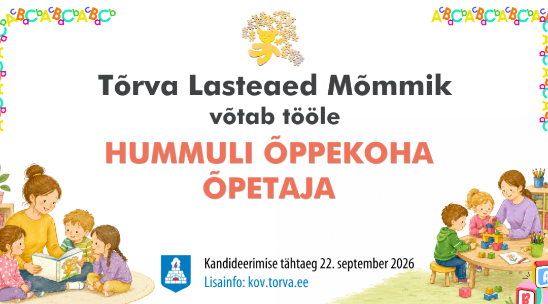 Pildil on kujutatud Hummuli õppekoha õpetaja töökuulutust