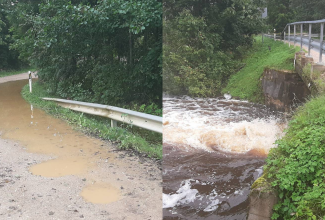 Pildil on kujutatud veetaseme tõusu Kalme külas